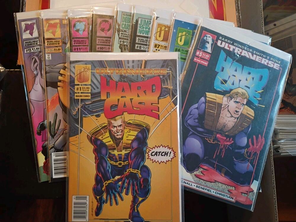 Hardcase #1, 5-13 Ultraverse Malibu Comics Lot Of 10 VF To NM Condition